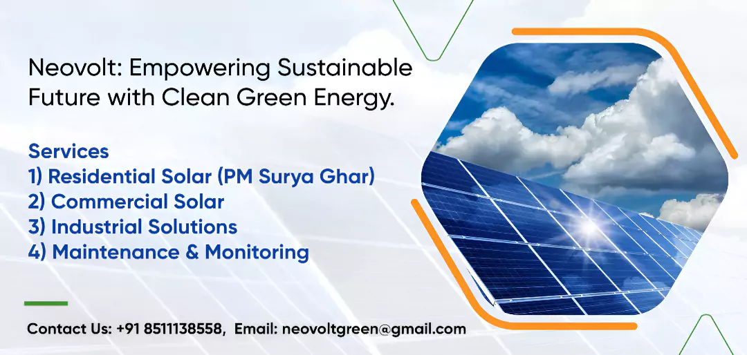 neovolt green energies solar panel rooftop company (5) pm surya ghar yojana in gujarat, anand, ahmedabad, vadodara, surat, rajkot, jamnagar. india banner